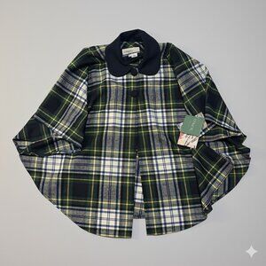 🍀 New with Tags! O'Neil of Dublin Child's Plaid Wool Cape Size L